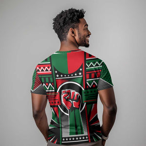 Power Fist And Patterns In Pan African T shirt