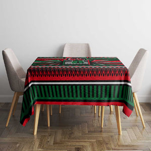 Power Fist And Patterns In Pan African Tablecloth