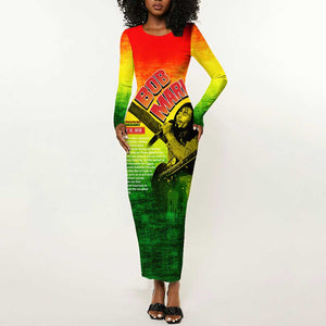 The Real Legend Bob Long Sleeve Bodycon Dress African Jamaica Reggae