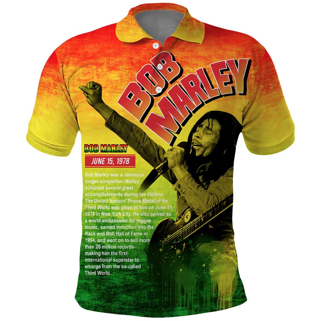 The Real Legend Bob Polo Shirt African Jamaica Reggae