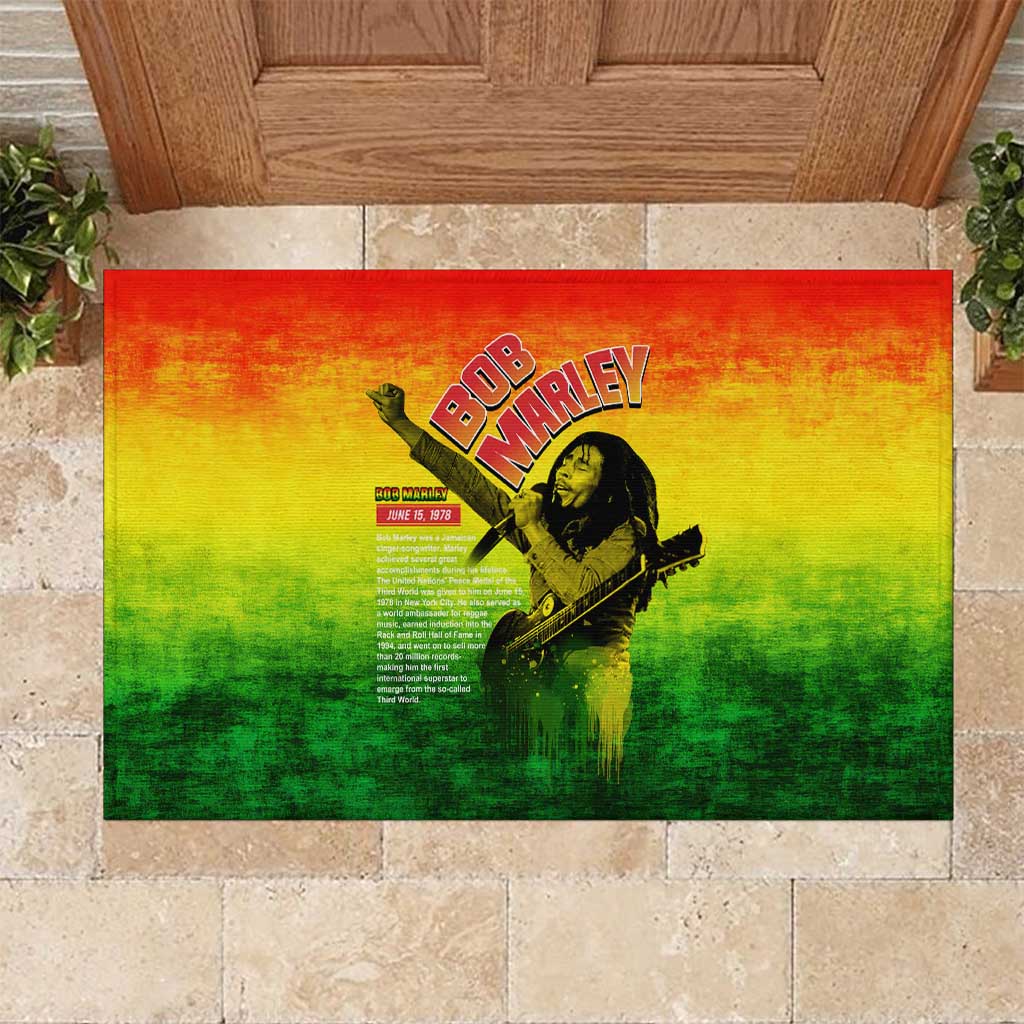 The Real Legend Bob Rubber Doormat African Jamaica Reggae