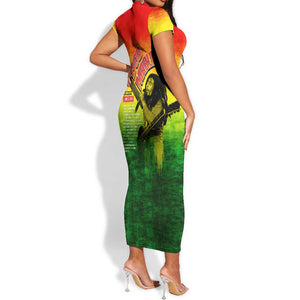 The Real Legend Bob Short Sleeve Bodycon Dress African Jamaica Reggae