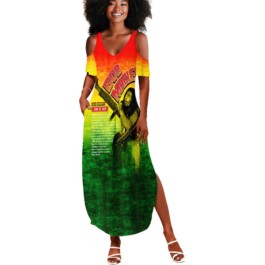 The Real Legend Bob Summer Maxi Dress African Jamaica Reggae