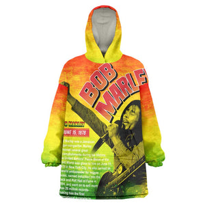 The Real Legend Bob Wearable Blanket Hoodie African Jamaica Reggae