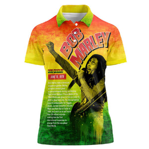 The Real Legend Bob Women Polo Shirt African Jamaica Reggae