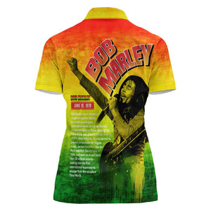 The Real Legend Bob Women Polo Shirt African Jamaica Reggae