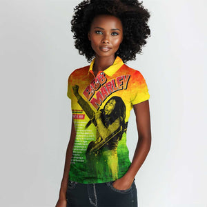 The Real Legend Bob Women Polo Shirt African Jamaica Reggae