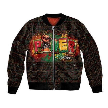 Personalized Power African Bomber Jacket