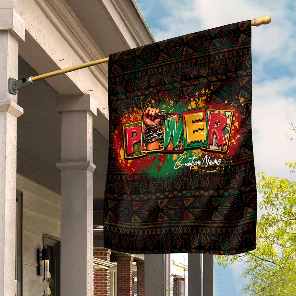 Personalized Power African Garden Flag