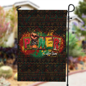 Personalized Power African Garden Flag