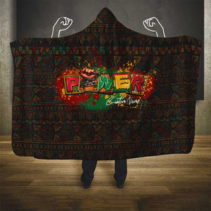 Personalized Power African Hooded Blanket