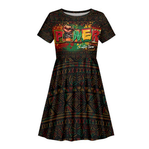 Personalized Power African Kid Short Sleeve Dress