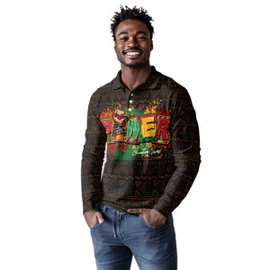 Personalized Power African Long Sleeve Polo Shirt