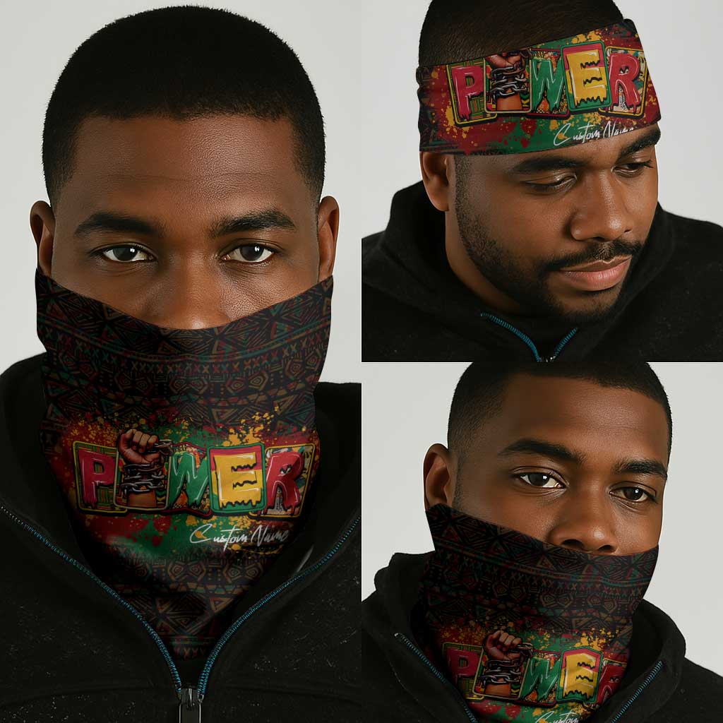 Personalized Power African Neck Gaiter DT02