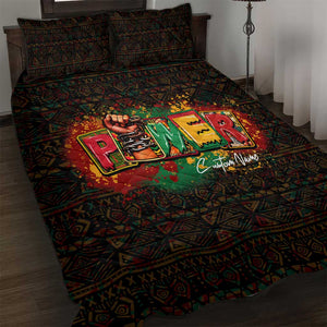 Personalized Power African Quilt Bed Set