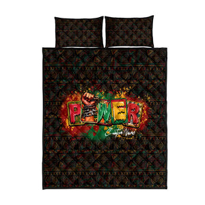 Personalized Power African Quilt Bed Set