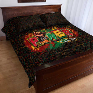 Personalized Power African Quilt Bed Set