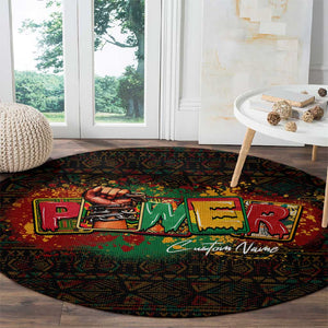 Personalized Power African Round Carpet