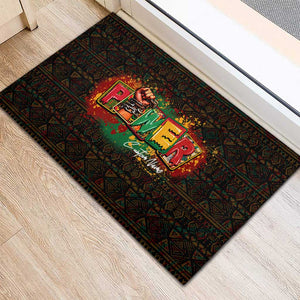 Personalized Power African Rubber Doormat