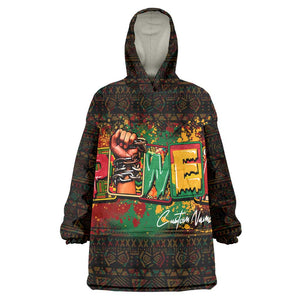 Personalized Power African Wearable Blanket Hoodie