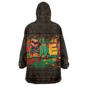 Personalized Power African Wearable Blanket Hoodie