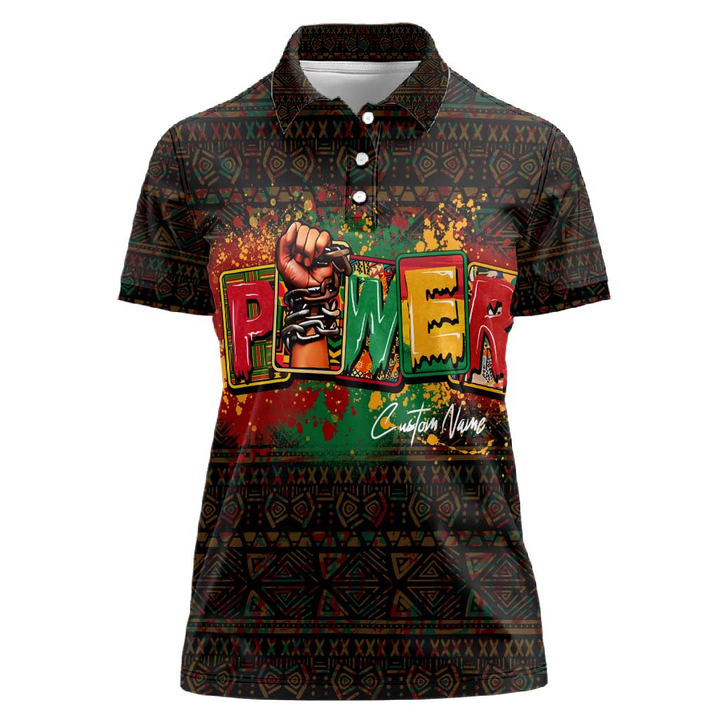 Personalized Power African Women Polo Shirt