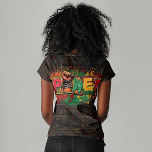 Personalized Power African Women V-Neck T-Shirt