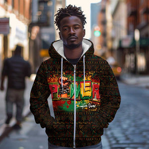 Personalized Power African Zip Hoodie