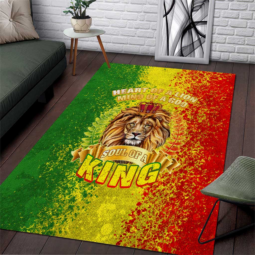 King's African Spirit Area Rug Heart of A Lion