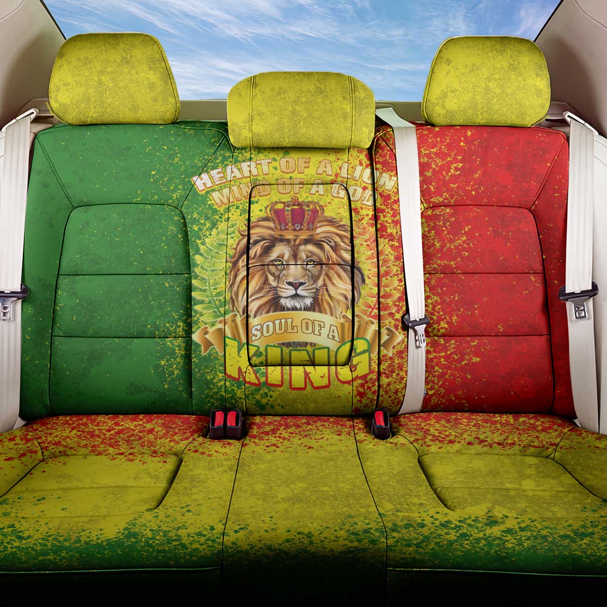 King's African Spirit Back Car Seat Cover Heart of A Lion