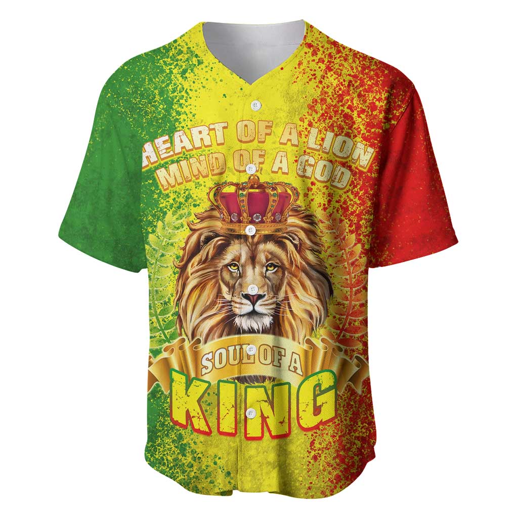 King's African Spirit Baseball Jersey Heart of A Lion