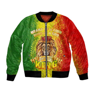 King's African Spirit Bomber Jacket Heart of A Lion