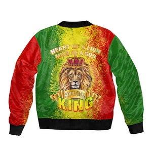 King's African Spirit Bomber Jacket Heart of A Lion