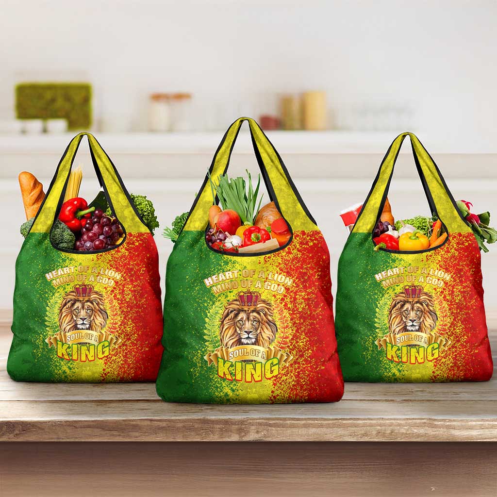 King's African Spirit Grocery Bag Heart of A Lion