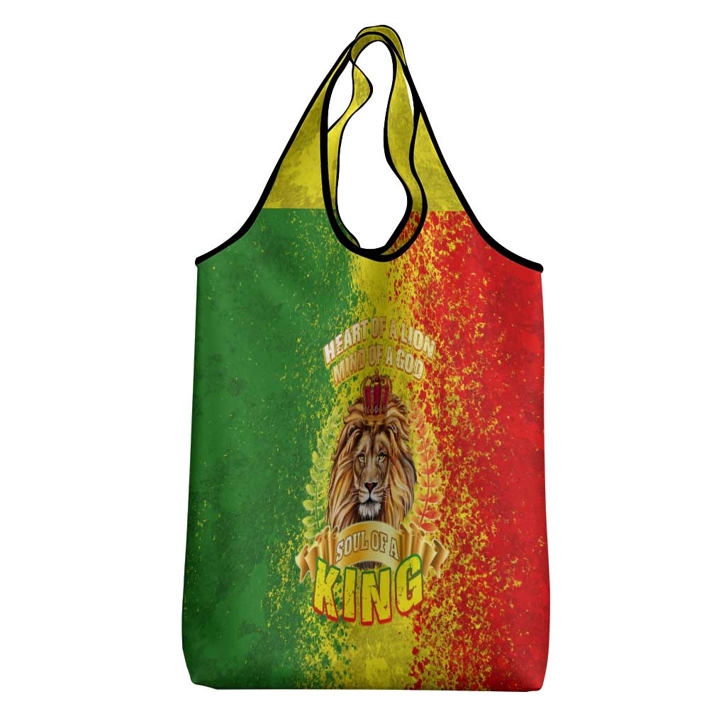 King's African Spirit Grocery Bag Heart of A Lion