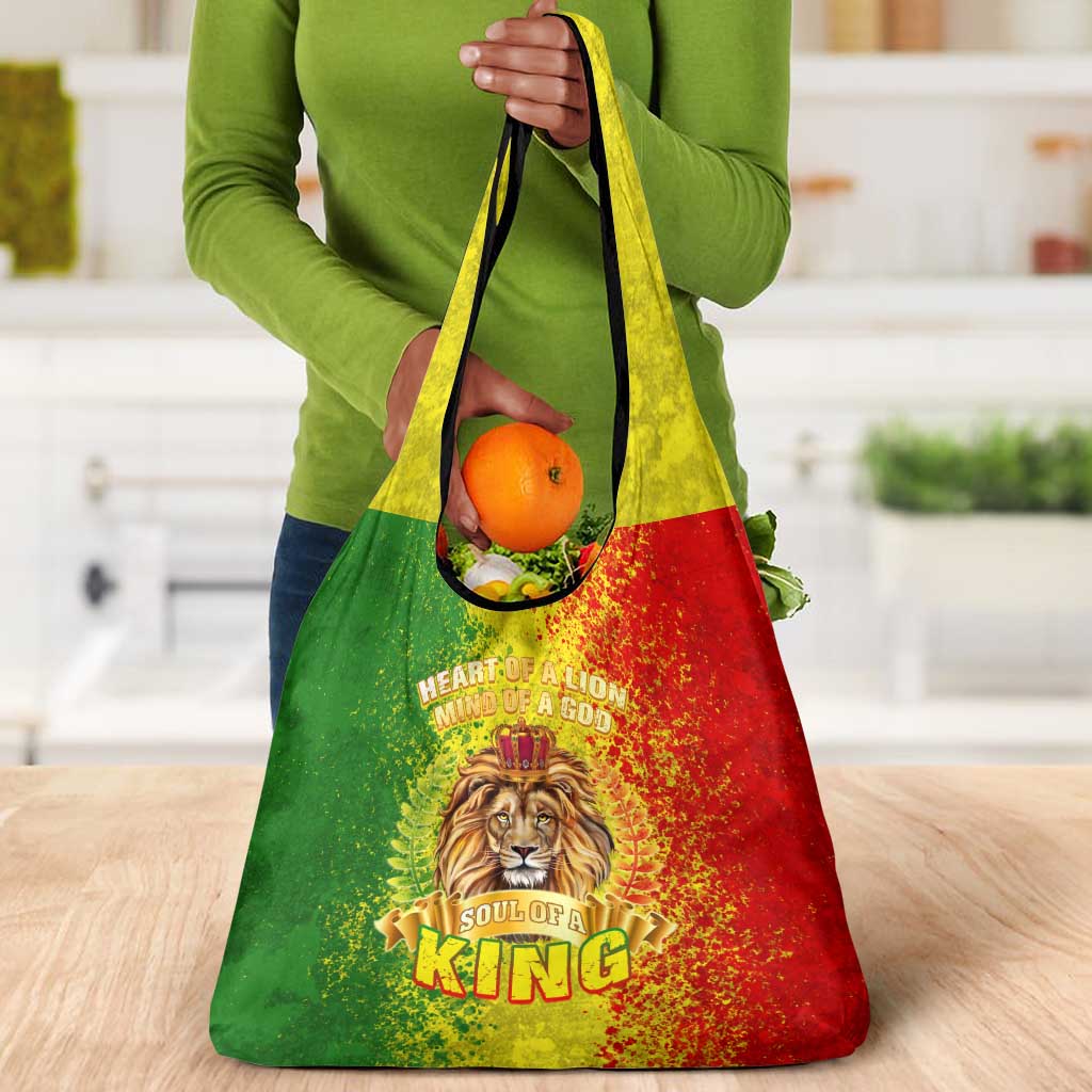 King's African Spirit Grocery Bag Heart of A Lion