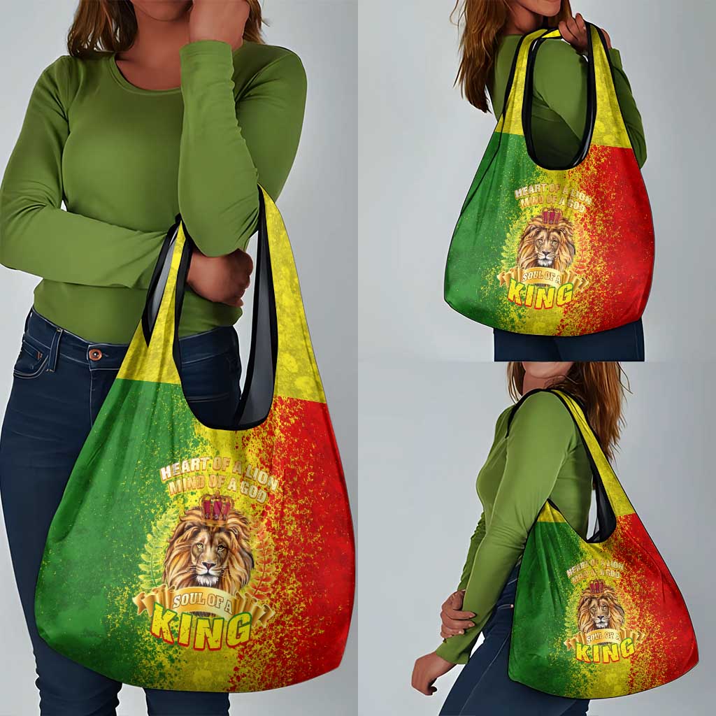 King's African Spirit Grocery Bag Heart of A Lion