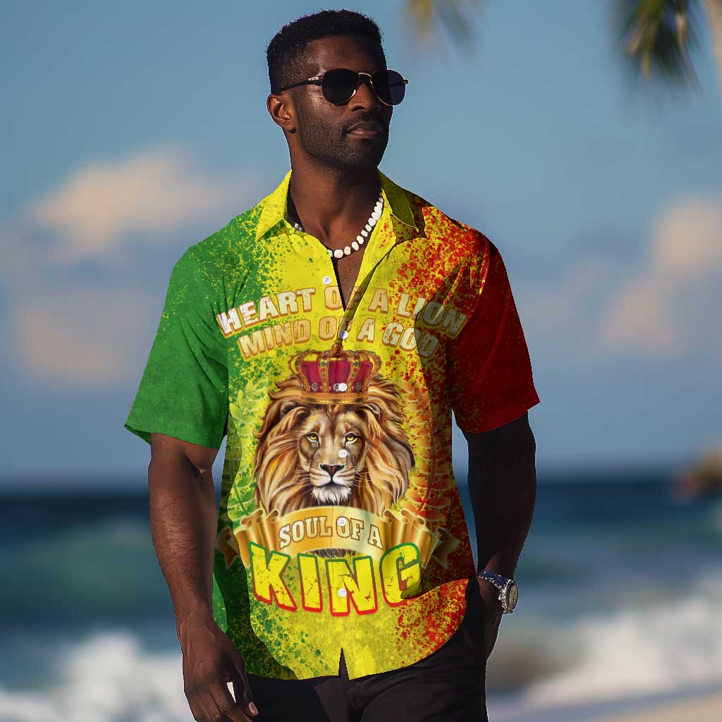 King's African Spirit Hawaiian Shirt Heart of A Lion