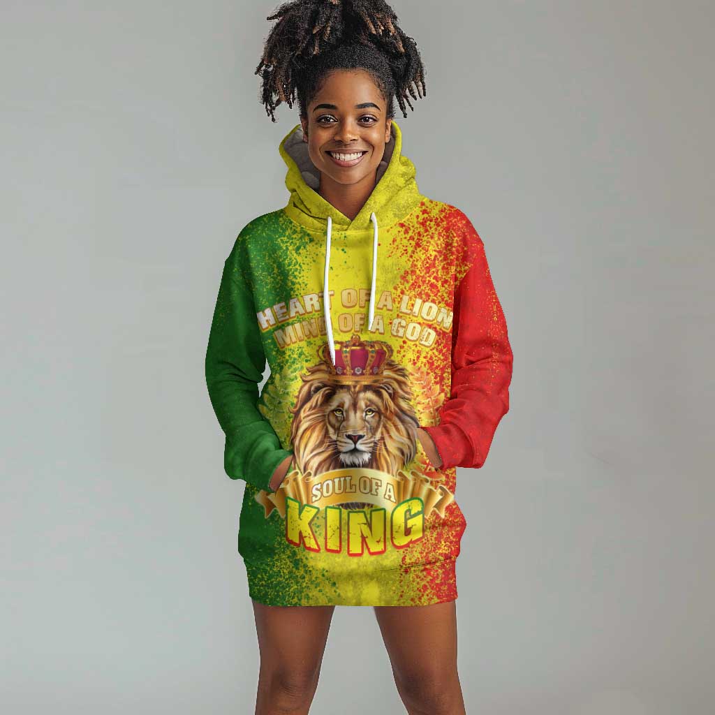 King's African Spirit Hoodie Dress Heart of A Lion