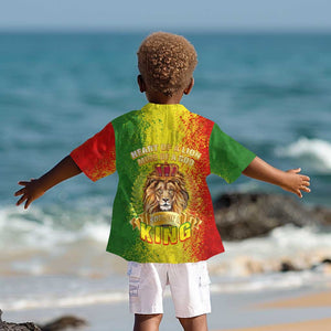 King's African Spirit Kid Hawaiian Shirt Heart of A Lion