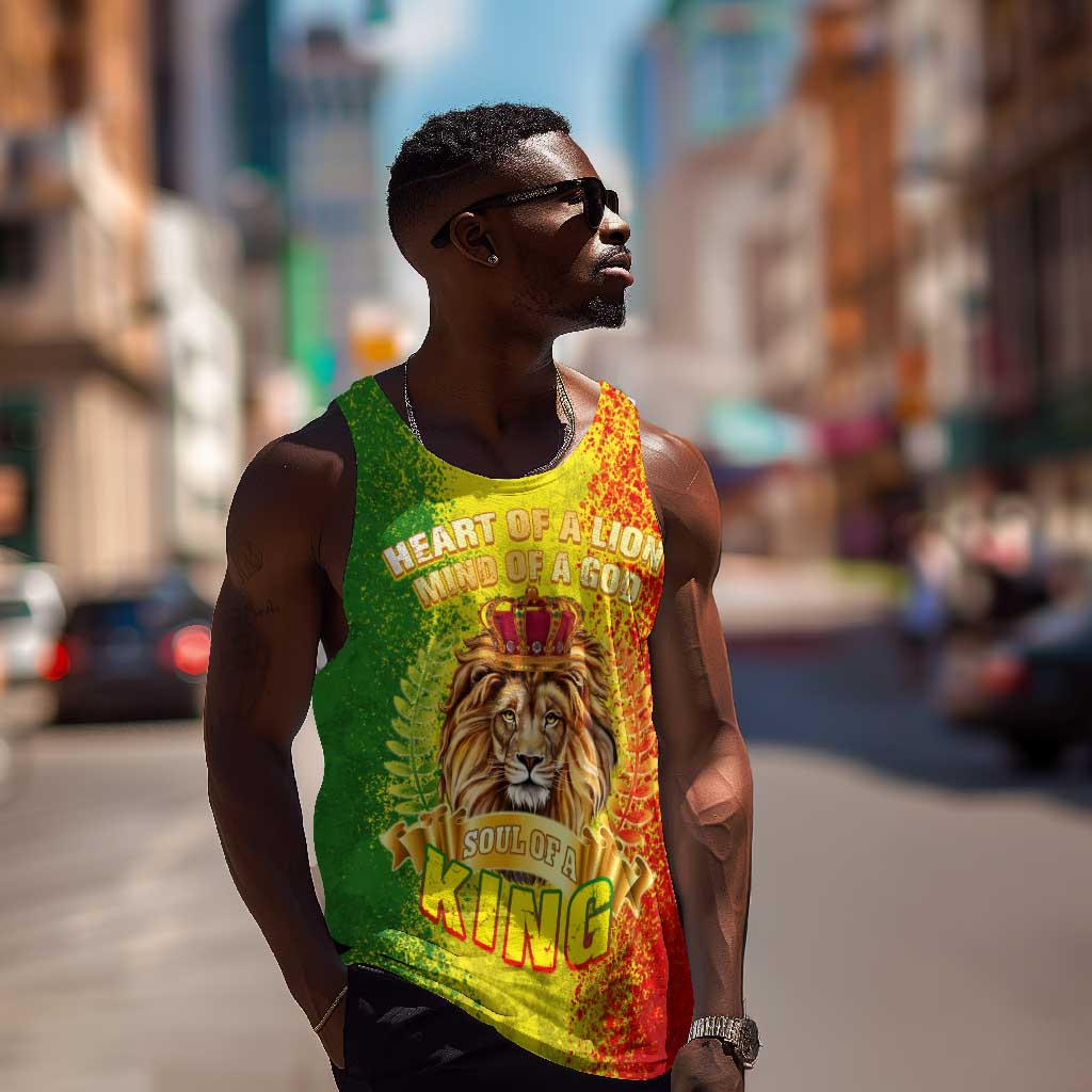 King's African Spirit Men Tank Top Heart of A Lion