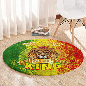 King's African Spirit Round Carpet Heart of A Lion