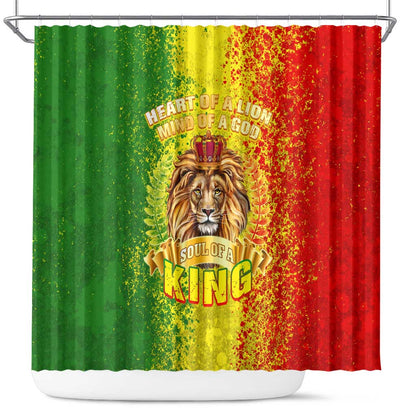 King's African Spirit Shower Curtain Heart of A Lion