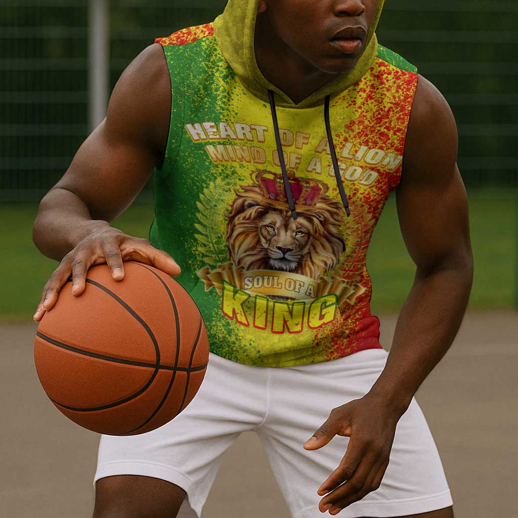 King's African Spirit Sleeveless Hoodie Heart of A Lion - African Pride