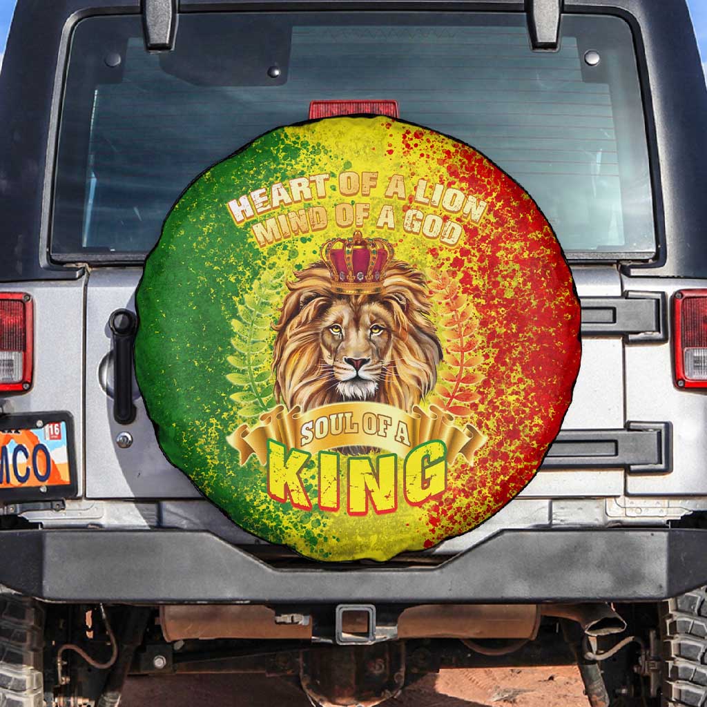 King's African Spirit Spare Tire Cover Heart of A Lion