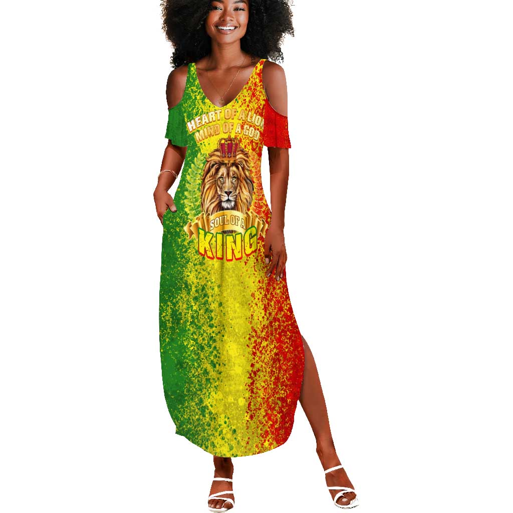 King's African Spirit Summer Maxi Dress Heart of A Lion