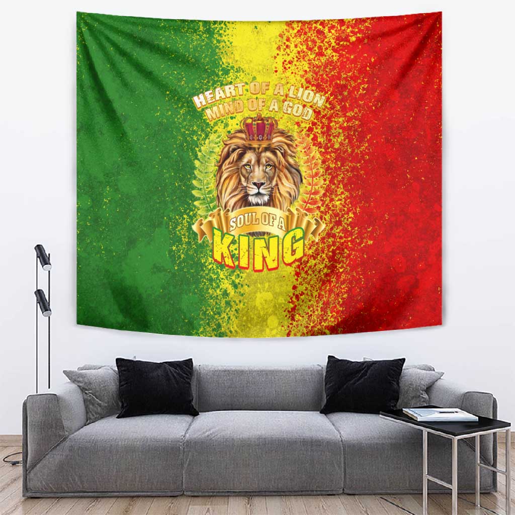 King's African Spirit Tapestry Heart of A Lion