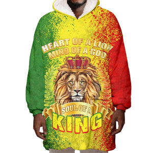 King's African Spirit Wearable Blanket Hoodie Heart of A Lion