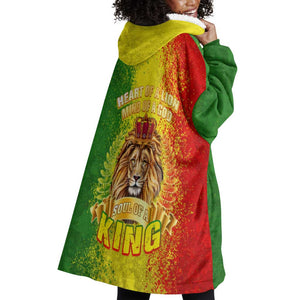 King's African Spirit Wearable Blanket Hoodie Heart of A Lion