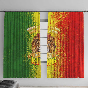 King's African Spirit Window Curtain Heart of A Lion